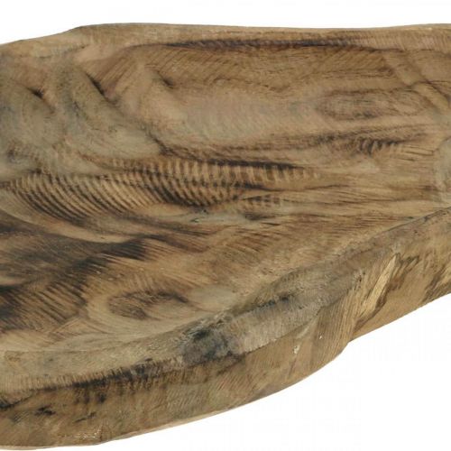 Floristik24 Decorative bowl Paulownia wood, table decoration, planter L34cm H5cm