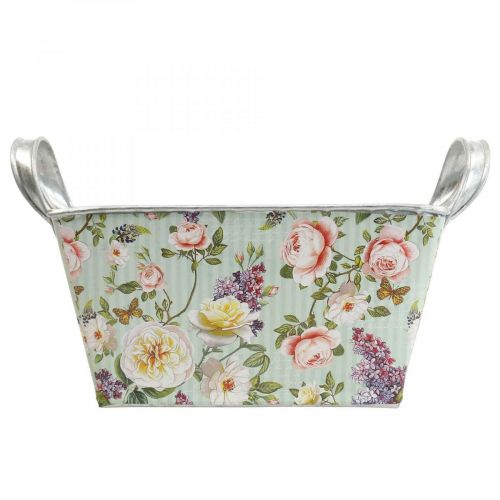 Floristik24 Jardiniere rose planter metal decoration 20×12.5×10cm