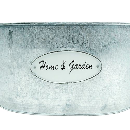 Floristik24 Bowl oval with rope handles 36x24x17cm grey