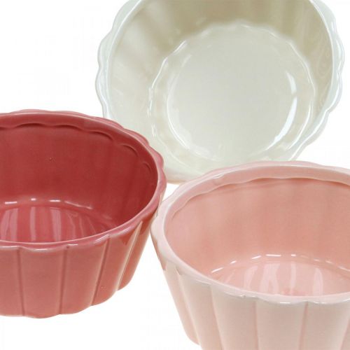 Floristik24 Planter baking mold, cake mold for planting, ceramic pot H5cm Ø12.5cm 3pcs