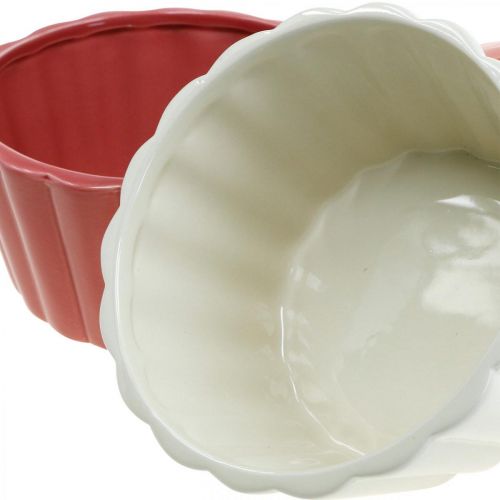 Floristik24 Plant pot ring cake, flower bowl baking dish, ceramic decoration H8cm Ø15.5cm 3pcs
