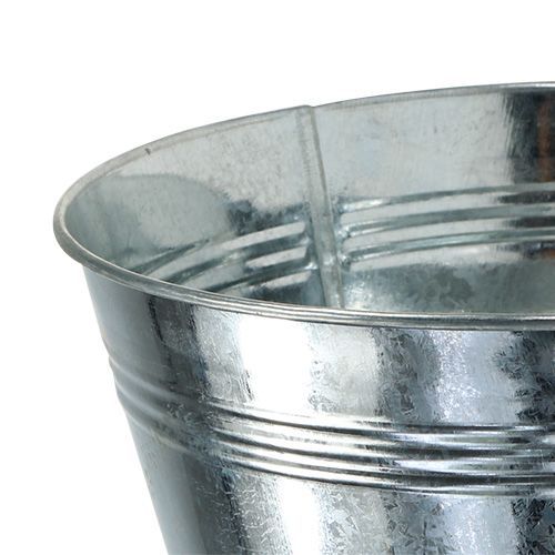 Floristik24 Metal bowl round shiny silver Ø22cm H9.5cm 6pcs