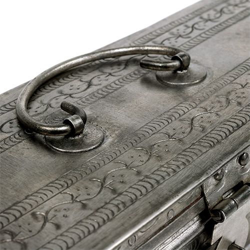 Floristik24 Box silver square 24cm x 8cm H6cm