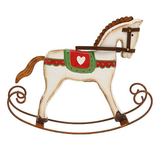 Floristik24 Rocking horse made of wood L16cm H13cm