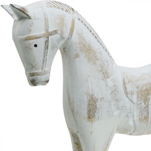 Floristik24 Decorative rocking horse Christmas white brown 26x6x23cm