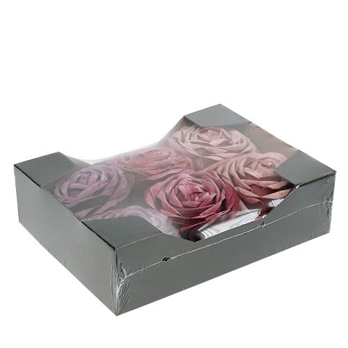 Floristik24 Foam rose mix Ø10cm 6pcs