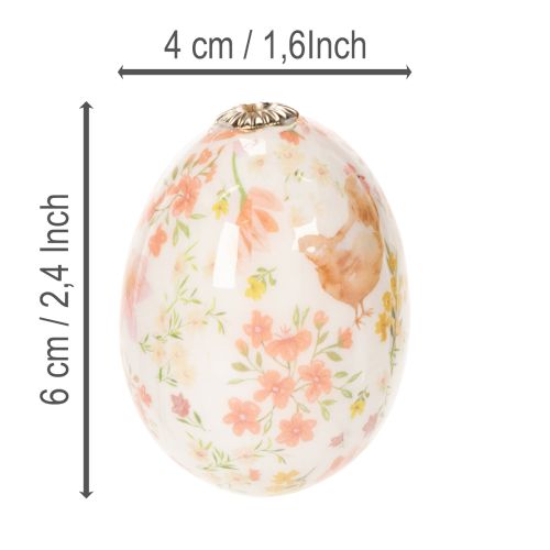 Product Easter egg ornaments as decorative ideas. Charming Easter decoration accessories, 6cm, 6 pieces.