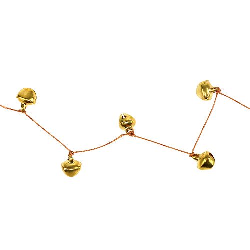 Floristik24 Bell chain gold Ø1cm L130cm