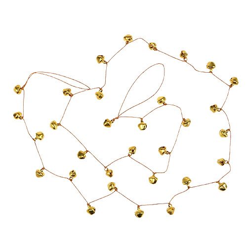 Floristik24 Bell chain gold Ø1cm L130cm