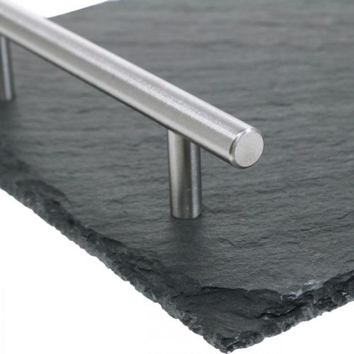 Floristik24 Slate platter with handles, decorative tray, serving plate 30x20cm