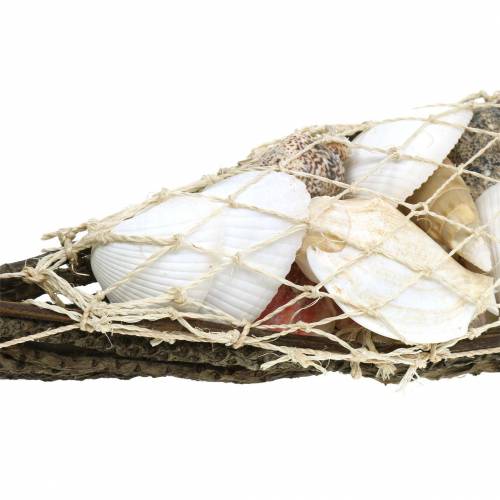 Floristik24 Deco boat with shell mix 50cm