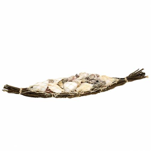 Floristik24 Deco boat with shell mix 50cm
