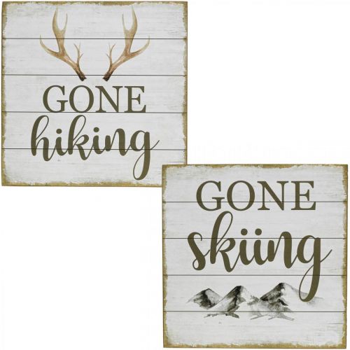 Product Vintage Wandeko wooden sign signs with sayings 20×20cm 2pcs