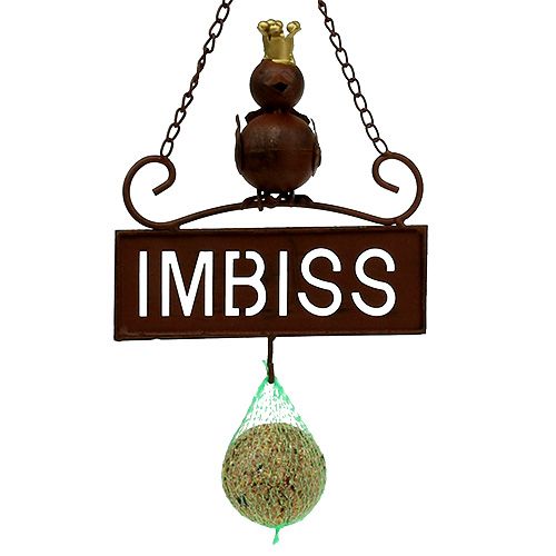 Floristik24 "Snack" sign for hanging brown 20cm L31cm