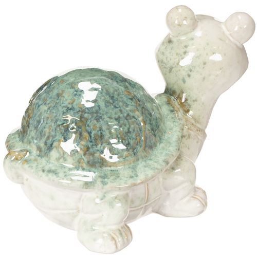 Product Ceramic turtle figurine as an eye-catcher in the living area, decorative figure, 22cm