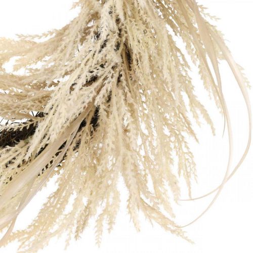 Product Deco wreath pampas grass and artificial reed cream 70cm