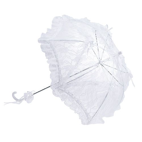Floristik24 Umbrella with tip white Ø60cm L80.5cm