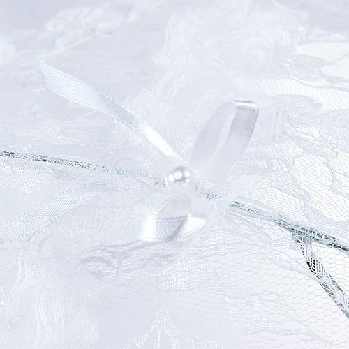 Floristik24 Umbrella with lace white Ø60cm L80.5cm