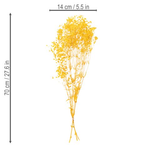 Product Dried flower bouquet with baby's breath. Decorative flowering branches suitable for seasonal table decorations. 70cm