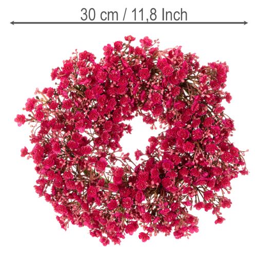 Artificial flower wreath, baby's breath decoration, 30cm | Floristik24.ie