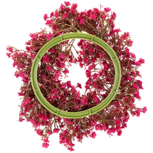Artificial flower wreath, baby's breath decoration, 30cm | Floristik24.ie