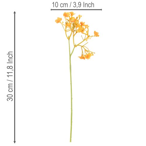 Artificial baby's breath orange branch for flower arrangements 30cm 10pcs | Floristik24.ie