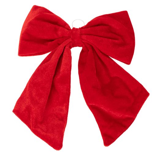 Red decorative bow as Christmas decoration, 28cm, 3 pieces buy online | Floristik24.ie