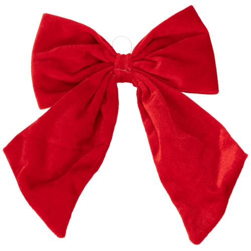 Red decorative bow as Christmas decoration, 28cm, 3 pieces | Floristik24.ie