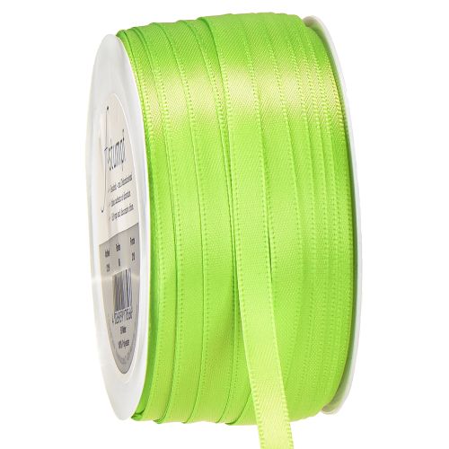 Ribbon satin ribbon gift ribbon light green 6mm 50m