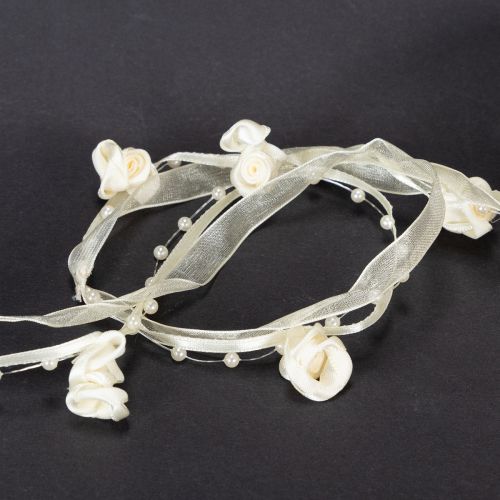 Ribbon Valentino cream 15mm 5m | Floristik24.ie
