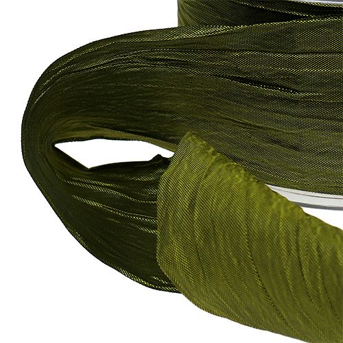 Product Ribbon moss green &quot;Crash&quot; 50mm 20m