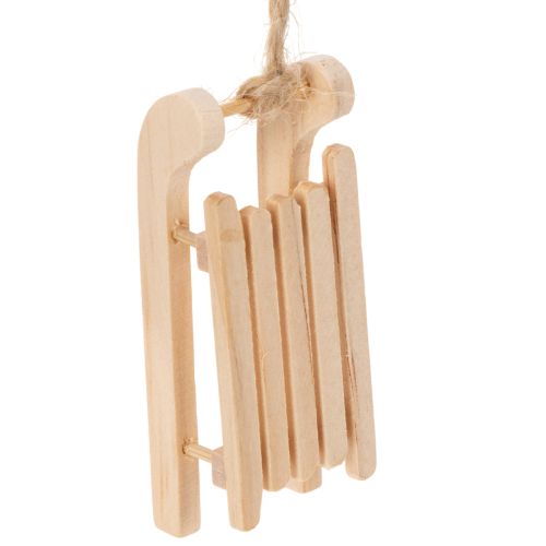 Decorative sled for hanging on Christmas tree, 6cm, 6 pieces buy online | Floristik24.ie