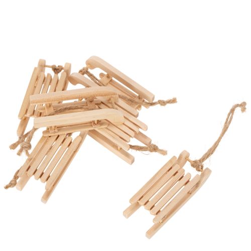 Decorative sled for hanging on Christmas tree, 6cm, 6 pieces | Floristik24.ie