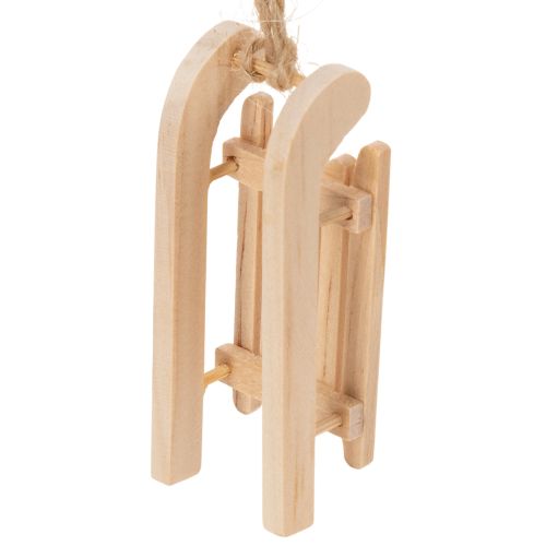 Decorative sled for hanging on Christmas tree, 6cm, 6 pieces | Floristik24.ie