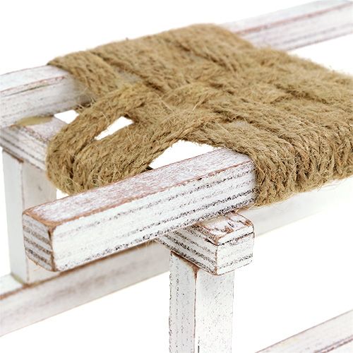 Floristik24 Wooden sledge white 28cm x 11cm x 11cm 1p