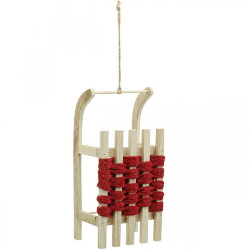 Decorative sleigh wooden Christmas sleigh L30×W14.5×H9.5cm