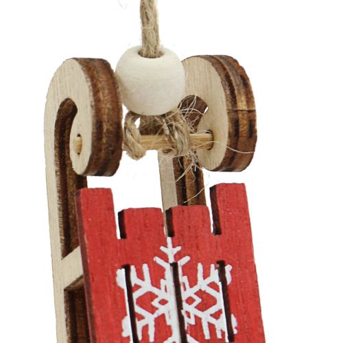 Product Sledge for hanging red 4cm 12 pcs