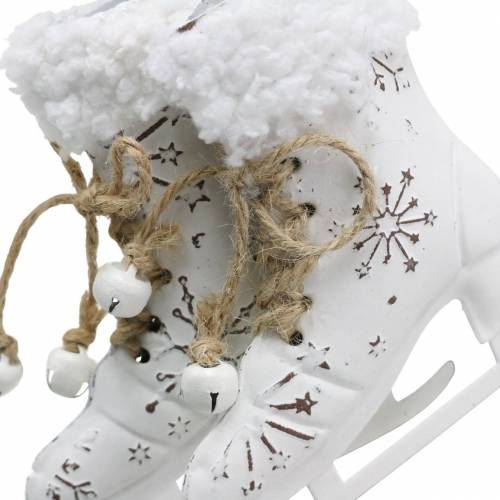 Floristik24 Hanging ice skates white, silver 11 × 10cm