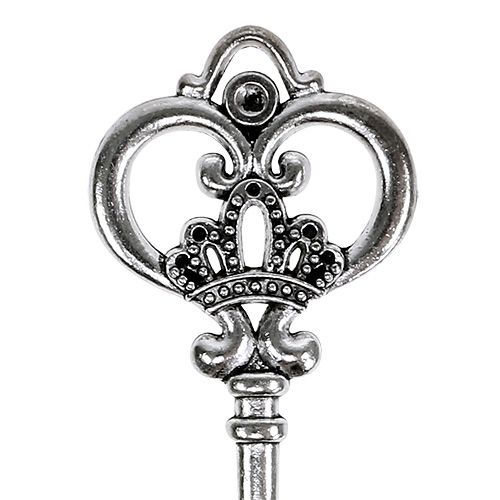 Floristik24 Decorative key 8.5cm silver 12pcs