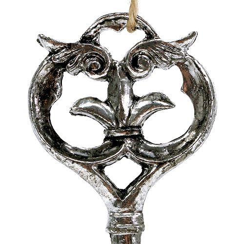 Floristik24 Key silver 10cm ass. 6pcs