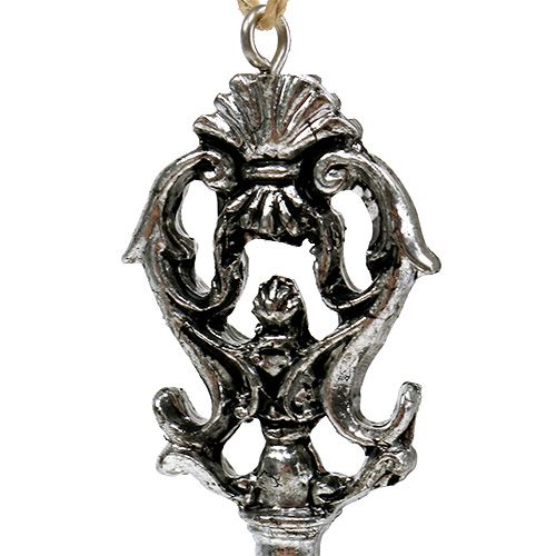 Floristik24 Key silver 10cm ass. 6pcs