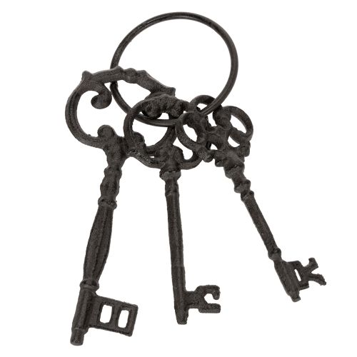 Floristik24 Decorative key ring, antique key design, as a nostalgic home accessory, 27cm