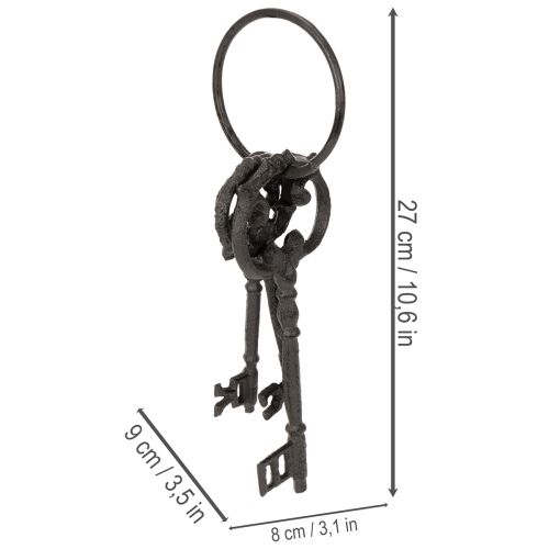 Product Decorative key ring, antique key design, as a nostalgic home accessory, 27cm