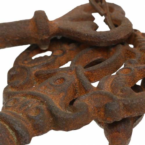 Floristik24 Keychain 5 decorative keys cast iron rust 36cm