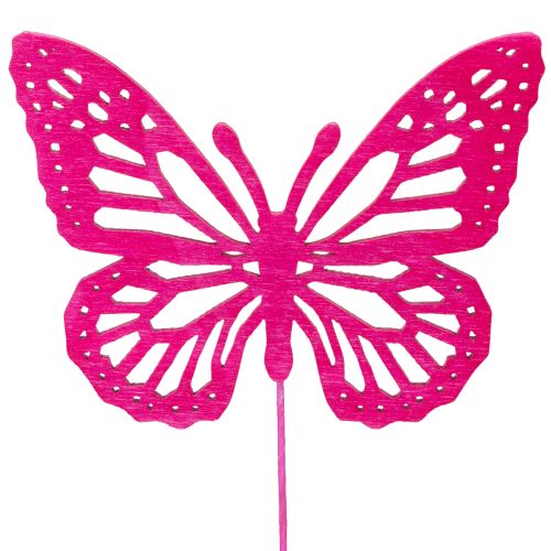 Product Decorative butterflies on stems as delicate accents for tables and planters, 8cm, 18 pieces