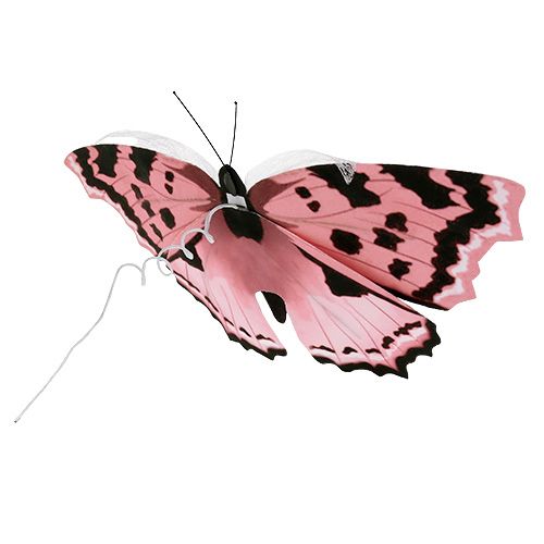 Product Butterfly pink 20cm on wire 2pcs
