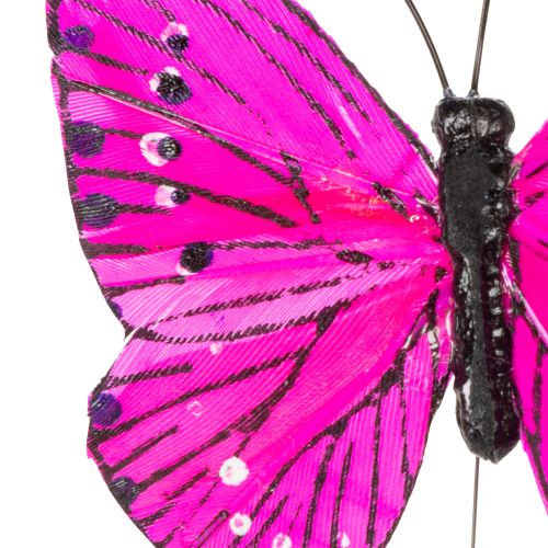 Product Decorative butterflies on wire for colorful table decorations, 7cm, 12 pieces