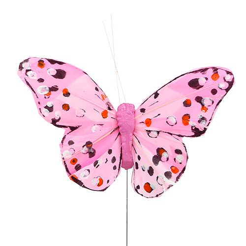 Product Butterfly 10cm pink 12pcs