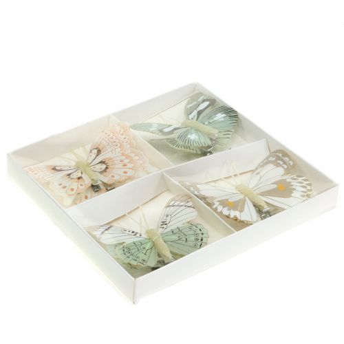 Floristik24 Butterfly on clip 8cm 8pcs