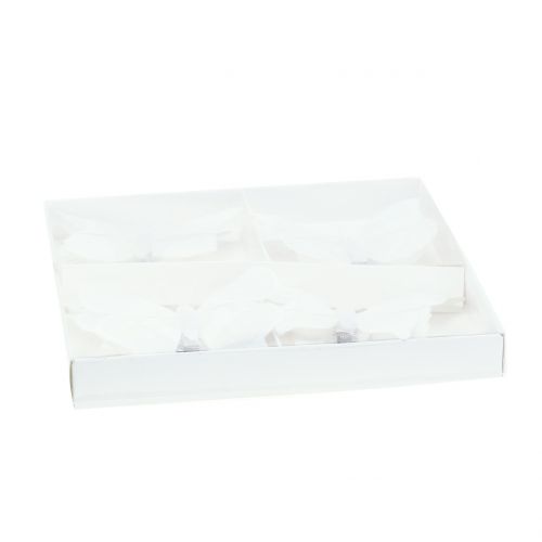 Floristik24 Butterfly on clip white 8cm 8pcs